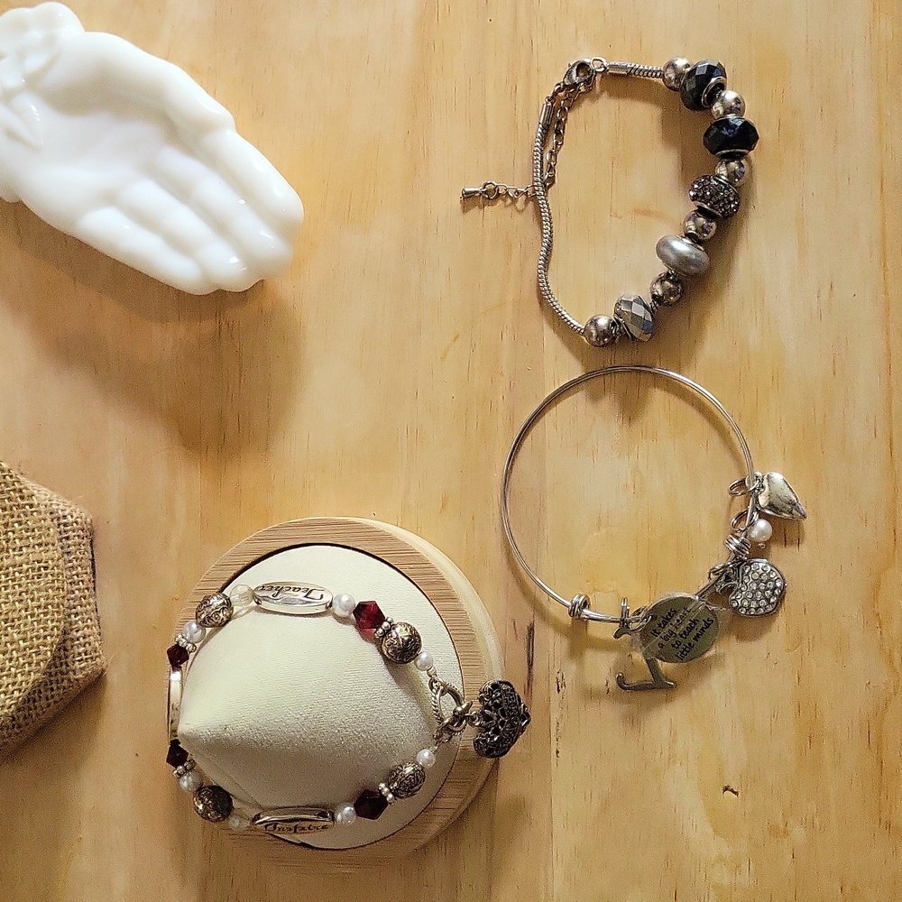 Bundle of bracelets for teachers